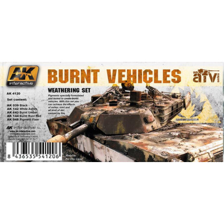 AFV series: BURNT VEHICLES (5 botes)