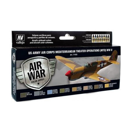 AIR WAR: U.S. ARMY AIR CORPS MEDITERRANEAN THEATER OPERATIONS WW II (8 colores)