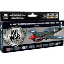 AIR WAR: U.S. ARMY AIR CORPS CHINA - BURMA - INDIA (C.B.I.) PACIFIC THEATER WW II (8 colores)