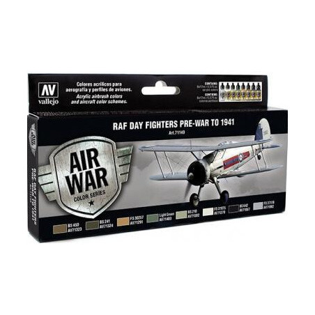 AIR WAR: R.A.F. COLORS DAY FIGHTERS PRE-WAR TO 1941 (8 colores)