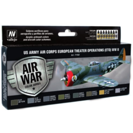 AIR WAR: US ARMY CORPS EUROPAN THEATER WWII SET VALLEJO 71182