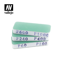 SET LIJAS FLEXIBLES DOBLE CARA -Eliminacion grietas- (80 x 30 x 12 mm) - Acrilicos Vallejo T04004