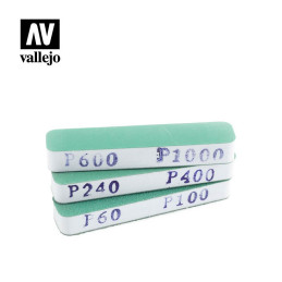 SET LIJAS FLEXIBLES DOBLE CARA -Preparacion pintado- (90 x 19 x 12 mm) - Acrilicos Vallejo T04002