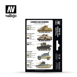 MODEL AIR SET: CAUNTER BRITISH SCHEME COLORS (6 BOTES 17ML) - ACRILICOS VALLEJO 71211