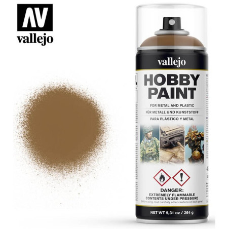 SPRAY HOBBY PAINT MARRON CUERO 400ml  ACRILICOS VALLEJO 28014