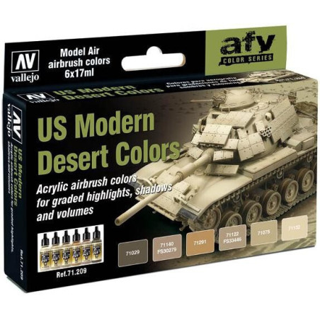 MODEL AIR SET: US MODERN DESERT COLORS  (6 BOTES 17ML)