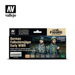 SET COLORES FALLSCHIRMJAGER EARLY -8 botes- Acrylicos Vallejo 70185