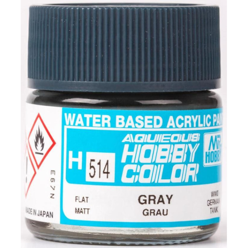 PINTURA AQUEOUS GRIS PANZER MATE (10 ml) - Mr Color / Gunze Sangyo H-514