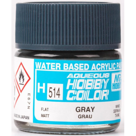 PINTURA AQUEOUS GRIS PANZER MATE (10 ml) - Mr Color / Gunze Sangyo H-514