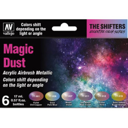 SET 6 COLORES MAGIC DUST - ECCENTRIC METALIC COLOR SERIES VALLEJO 77090