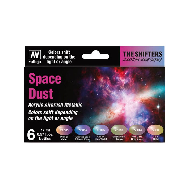 SET 6 COLORES SPACE DUST - ECCENTRIC METALIC COLOR SERIES VALLEJO 77091