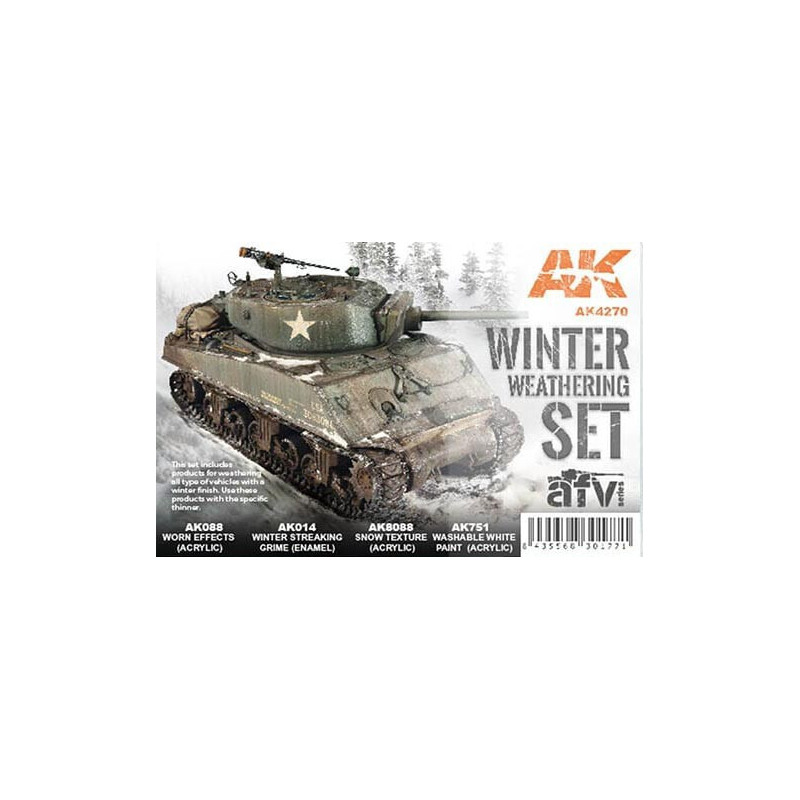 AFV series: WINTER WEATHERRING SET (4 botes) - AK Interactive AK4270