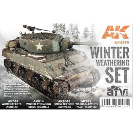 AFV series: WINTER WEATHERRING SET (4 botes) - AK Interactive AK4270