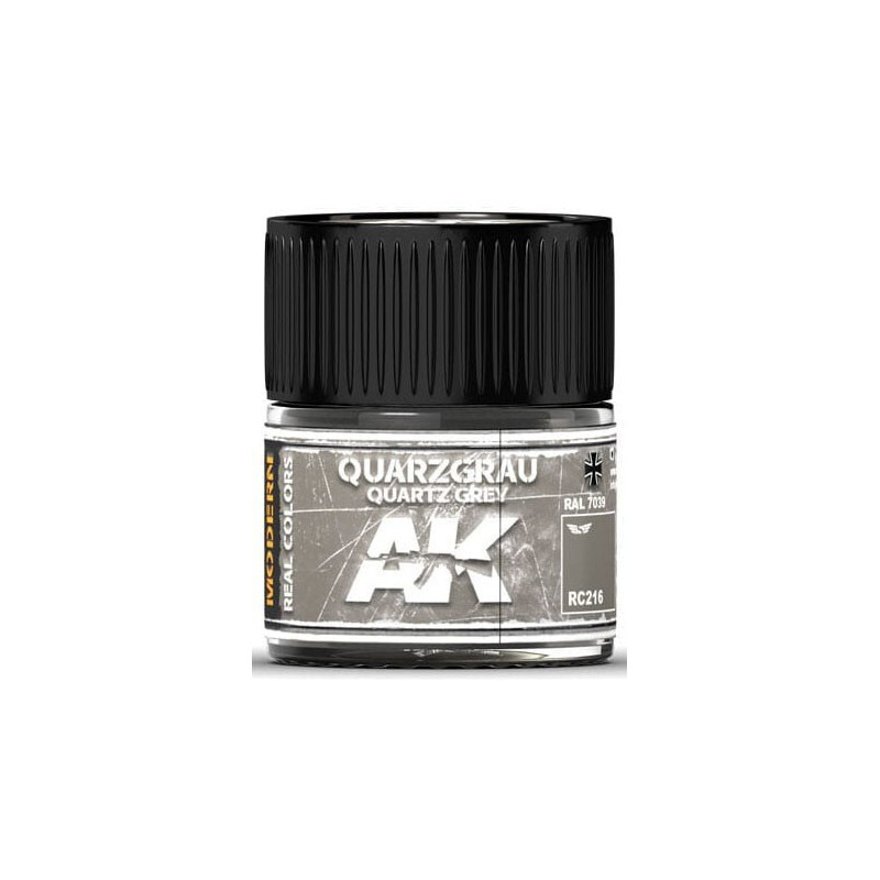 PINTURA REAL COLORS QUARZ GREY (10 ml) - AK Interactive RC216