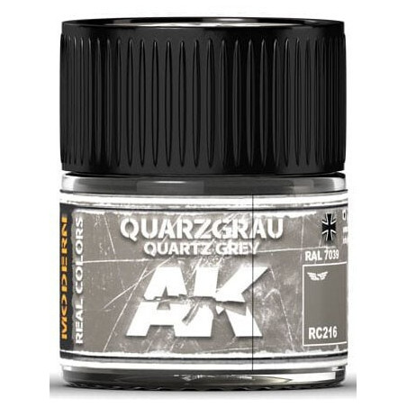 PINTURA REAL COLORS QUARZ GREY (10 ml) - AK Interactive RC216