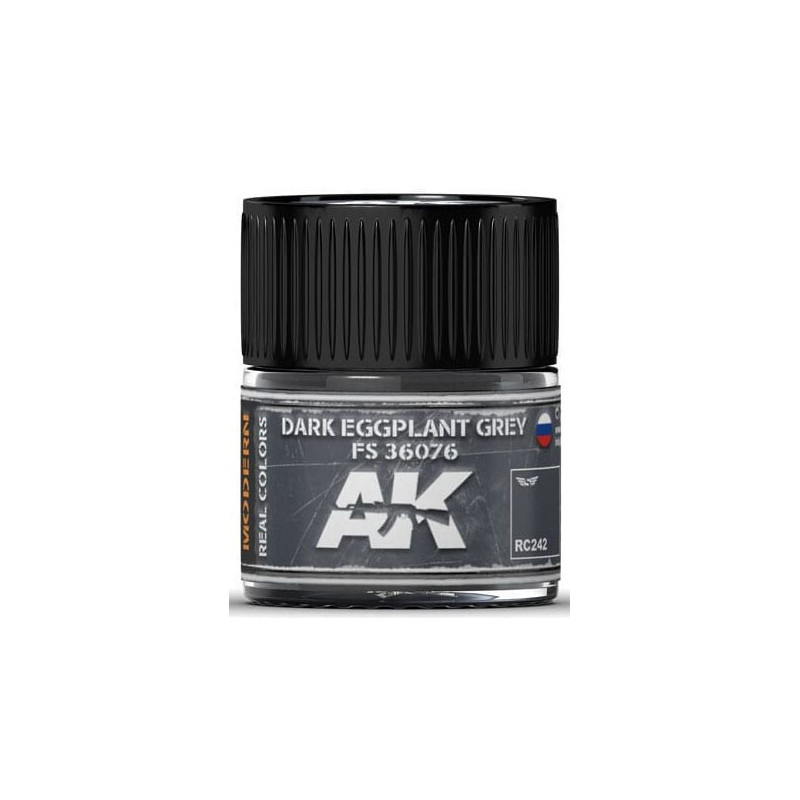 PINTURA REAL COLORS DARK EGGPLANT GREY FS36076 (10 ml) - AK Interactive RC242