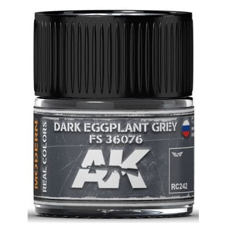 PINTURA REAL COLORS DARK EGGPLANT GREY FS36076 (10 ml) - AK Interactive RC242