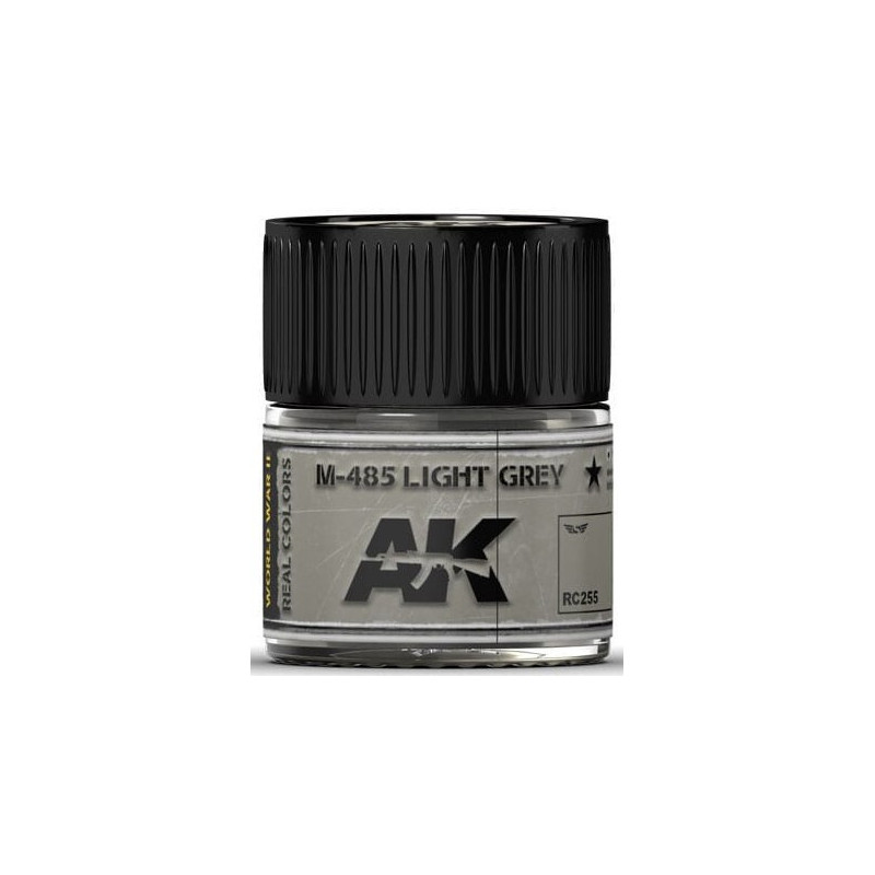 PINTURA REAL COLORS M-485 LIGHT GREY  (10 ml) - AK Interactive RC255