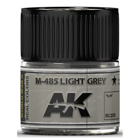 PINTURA REAL COLORS M-485 LIGHT GREY  (10 ml) - AK Interactive RC255