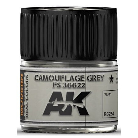 PINTURA REAL COLORS CAMOUFLAGE GREY  (10 ml) - AK Interactive RC254