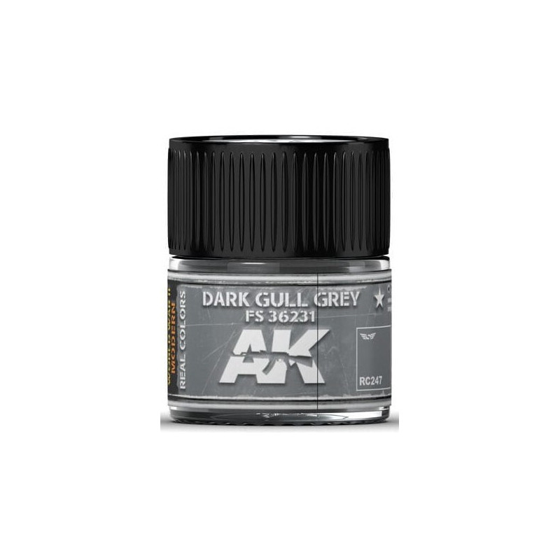 PINTURA REAL COLORS DARK GULL GREY  (10 ml) - AK Interactive RC247