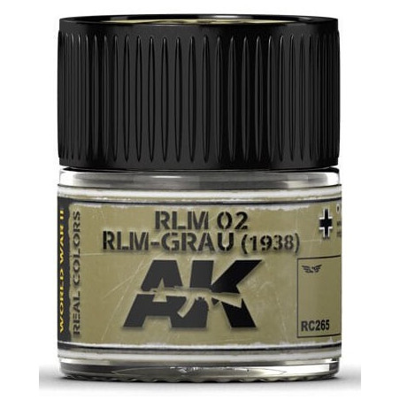 PINTURA REAL COLORS RLM-GRAU RLM02 1938 (10 ml) - AK RC265