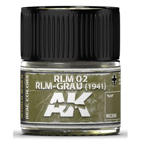 PINTURA REAL COLORS RLM-GRAU RLM02 - 1941 (10 ml) - AK RC266