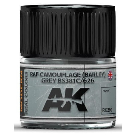 PINTURA REAL COLORS RAF BARLEY GREY BS381C/626 (10 ml) - AK RC299