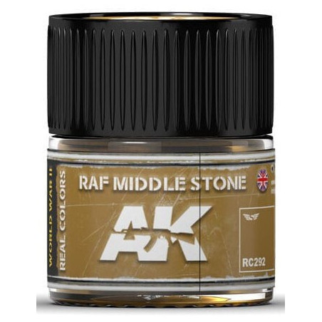 PINTURA REAL COLORS RAF MIDDLE STONE (10 ml) - AK Interactive RC292