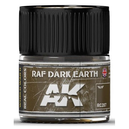 PINTURA REAL COLORS RAF DARK EARTH (10 ml) - AK Interactive RC287