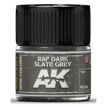 PINTURA REAL COLORS RAF DARK SLATE GREY (10 ml) - AK Interactive RC294