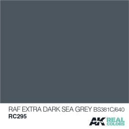 PINTURA REAL COLORS EXTRA DARK SEA GREY  BS381C/ 640 (10 ml) - AK Interactive RC295