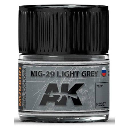 PINTURA REAL COLORS MIG-29 LIGHT GREY (10 ml) - AK Interactive RC337