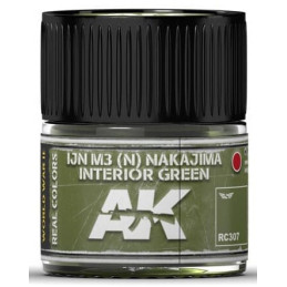 PINTURA REAL COLORS IJN M3 (M) NAKAJIMA INTERIOR GREEN (10 ml) - AK RC307