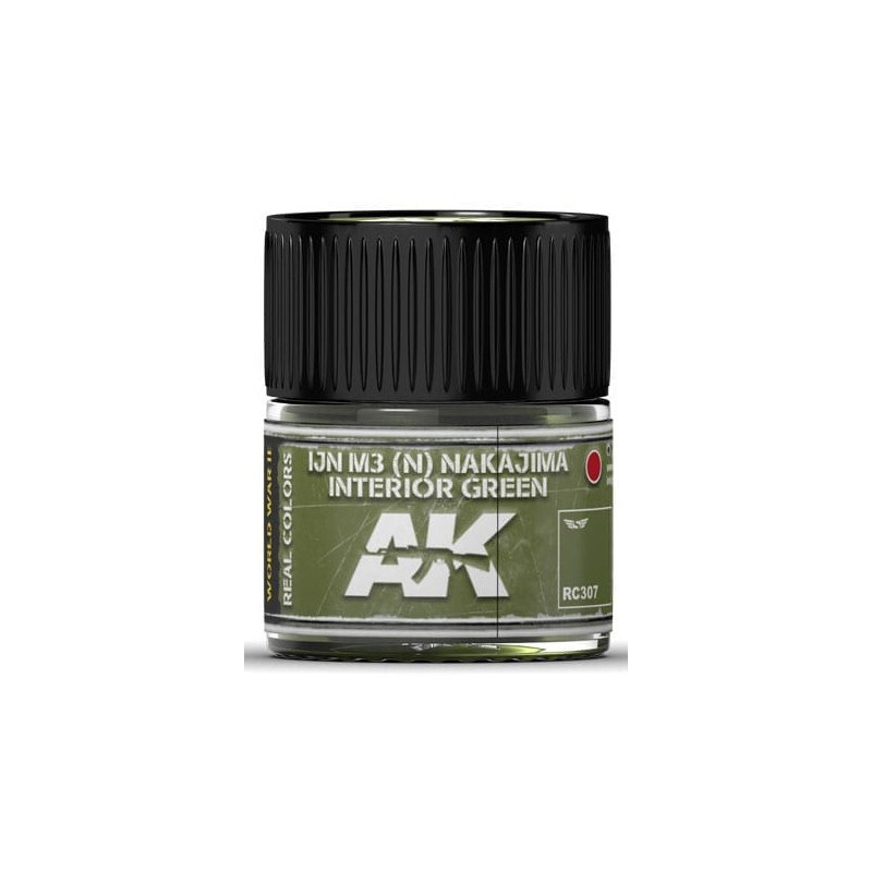 PINTURA REAL COLORS IJN M3 (M) NAKAJIMA INTERIOR GREEN (10 ml) - AK RC307