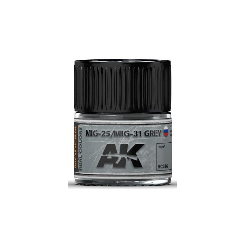 PINTURA REAL COLORS MIG-25 / MIG-31 GREY (10 ml) - AK RC336