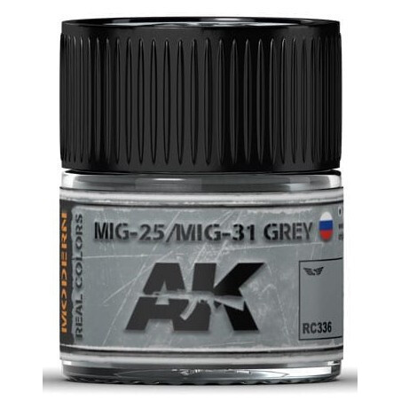 PINTURA REAL COLORS MIG-25 / MIG-31 GREY (10 ml) - AK RC336