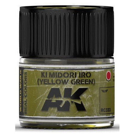 PINTURA REAL COLORS KI MIDORI IRO - Yellow  Green (10 ml) - AK RC333