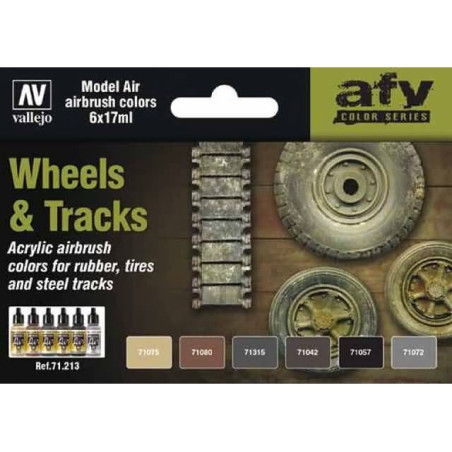 SET MODEL AIR WHEELS & TRACKS - (6 BOTES) VALLEJO 71213