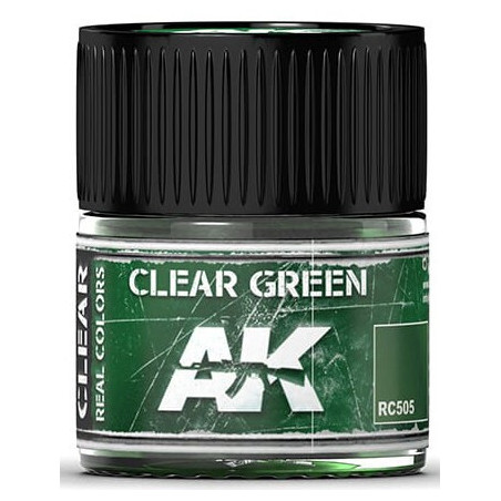 PINTURA REAL COLORS VERDE TRANSPARENTE (10 ml) - AK RC505