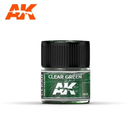 PINTURA REAL COLORS VERDE TRANSPARENTE (10 ml) - AK RC505