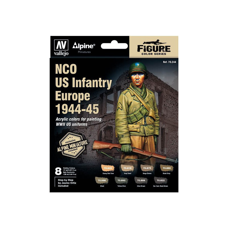 MODEL COLOR SET NCO INFANTRY EUROPE 1944-45 - VALLEJO 70244