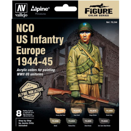 MODEL COLOR SET NCO INFANTRY EUROPE 1944-45 - VALLEJO 70244