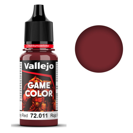 PINTURA ROJO VISCERAL (18 ml) -  Acrilicos Vallejo 72011