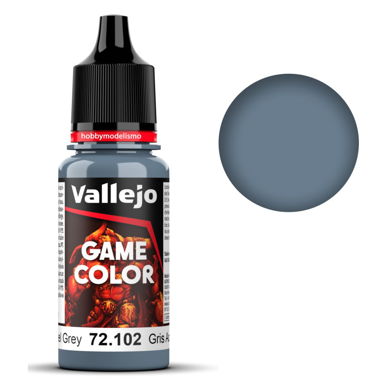 PINTURA  GRIS ACERO (18ml) - Acrilicos Vallejo 72102