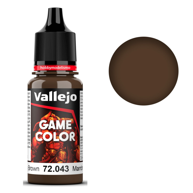 PINTURA ACRILICA MARRON BICHOS (18 ml)  - Acrilicos Vallejo 72043