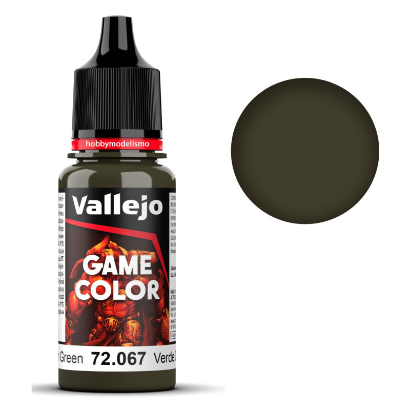 PINTURA ACRILICA VERDE CAIMAN (18 ml)  - Acrilicos Vallejo 72067