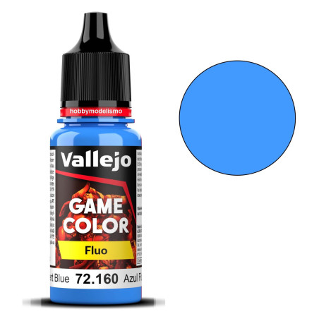 PINTURA ACRILICA FLUORESCENTE AZUL (18 ml)  - Acrilicos Vallejo 72160