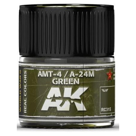 PINTURA REAL COLORS AMT-4 / A-24M GREEN (10 ml) - AK Interactive RC315