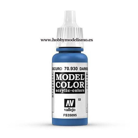 PINTURA ACRILICA AZUL OSCURO (17 ml) Nº53 RAL5005  VALLEJO MODEL COLOR